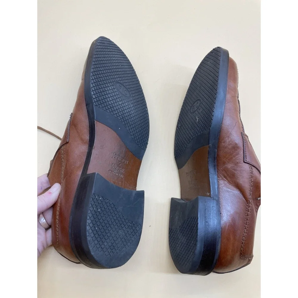 Johnston Murphy Passport Mens Size 9 M Split Moc Toe Brown Italy 20-1520‎